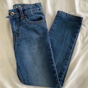 Faded blue “Rocker” skinny’s